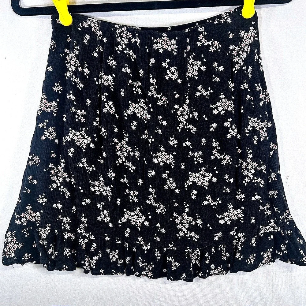 Abercrombie & Fitch '17 Floral Mini Skirt Coquette Cottagecore Y2K Ruffle Skater